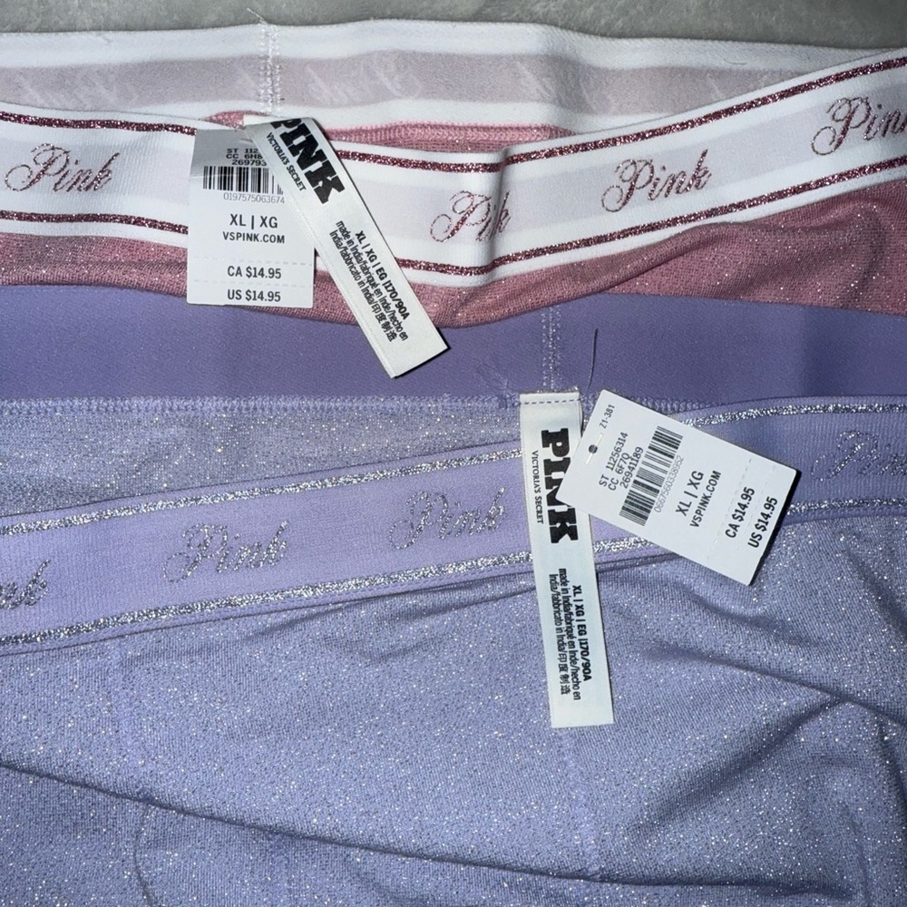 PINK Victoria's Secret Glitter Panties - Pink and Purple New with tags
